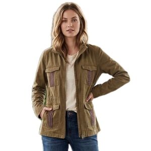 Utility Jacket Embroidered Pockets L